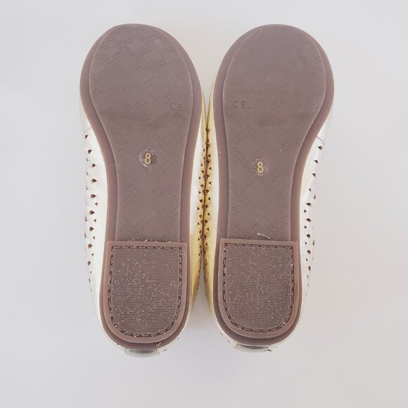 Vionic Spark Surin Gold Leather Slip On Cutout Arch Support Ballet Flats Size 8 - Picture 15 of 15